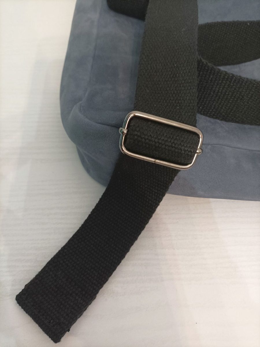 Hand-painted recycled leather backpack 