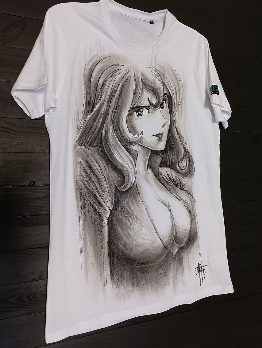 Hand-painted T-shirt "Fujiko Mine Margot" fan art