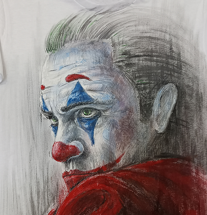 T shirt "Joker J.Phoenix" dipinta a mano - immagine 7