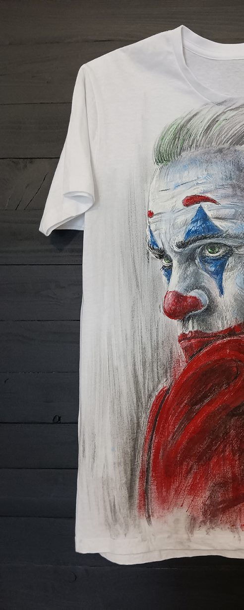 T shirt "Joker J.Phoenix" dipinta a mano - immagine 5