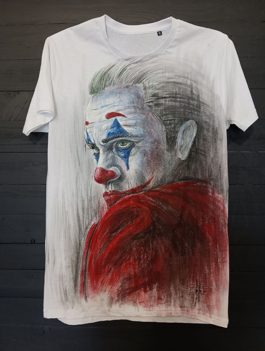 T shirt "Joker J.Phoenix" dipinta a mano