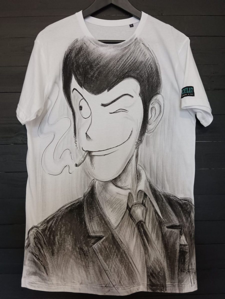 Hand-painted Lupin III T-shirt