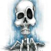 "Skull Lamp" stampa digitale su cartoncino