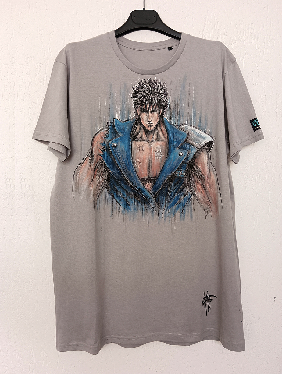 Hand-painted "Fist of the North Star" T-shirt"
