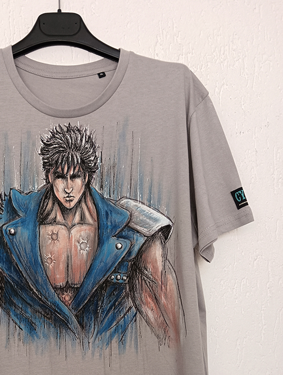 T shirt dipinta a mano "Ken il Guerriero" - Image 3